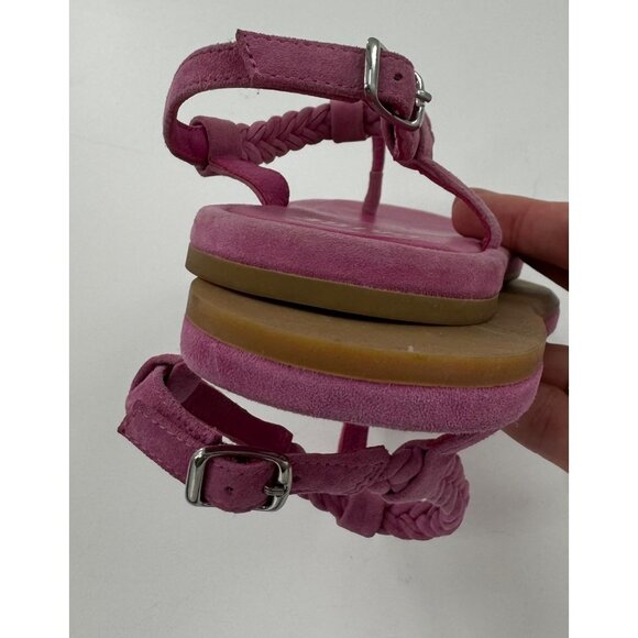 Paige Drew Fuchsia Pink Braided Strap Sandals Size 6 - Picture 10 of 12
